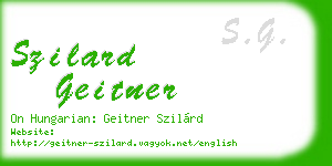 szilard geitner business card